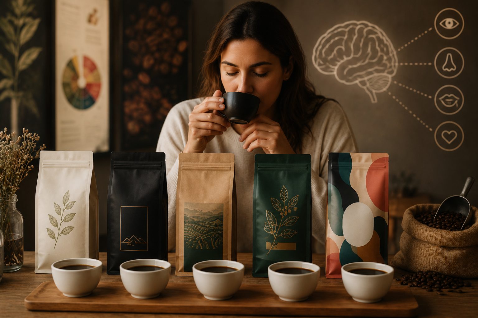 small coffee sample bag